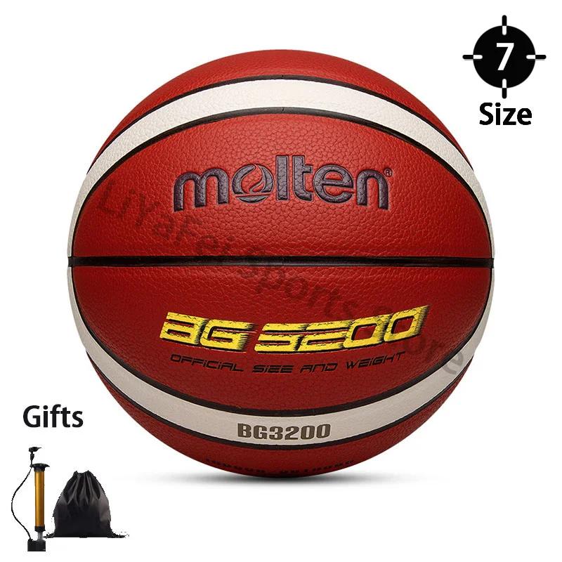 Bolas de treinamento de basquete derretidas para homens, Soft Touch Match, basquete padrão, ao ar livre, interior, novos, presentes grátis, tamanho 7, BG3200, 2023 - Image 1