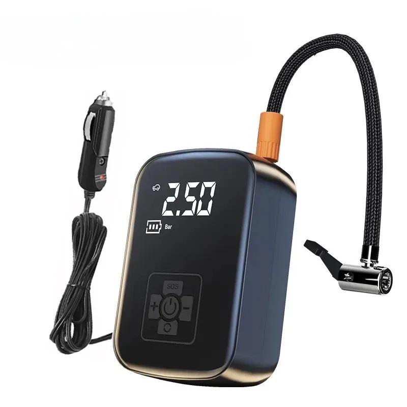 Leboo compressor de ar sem fio para carro, bomba elétrica para inflar pneus, motocicleta, bicicleta, pneu automático com display digital - Image 1