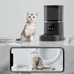 Nova câmera de vídeo 6l alimentador cronometragem inteligente automático alimentador para animais estimação cães gato wi fi inteligente dispensador de alimentos secos gravador voz tigela - Image 4