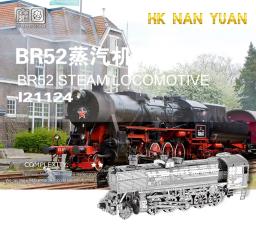 MMZ MODELO IRONSTAR-3D Metal Puzzle, BR52 Locomotiva a Vapor, Kit de Montagem Modelo, DIY 3D Laser Cut, Brinquedos para Presente - Image 2