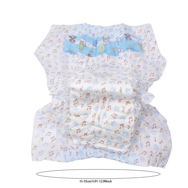 Fraldas Absorventes para Cães - Calças Sanitárias Reutilizáveis, Impermeáveis e Comfortáveis, Pacote com 10 Peças