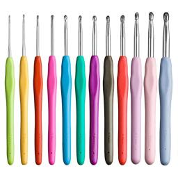 Gancho de crochê ergonômico para mãos artríticas, agulhas de tricô extra longcu para iniciantes e fios de crochê, 2.5mm-8mm - Image 2