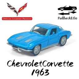 Chevrolet Corvette 1963 escala Metal Diecast carro modelo, pullback, coleção em miniatura, presente de Natal do menino, amigo brinquedo, 1:36 - Image 1