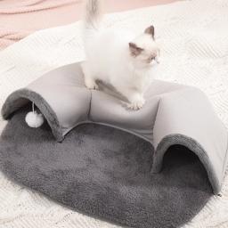 Brinquedo interativo do jogo para o animal de estimação, túnel do gato, cama dupla do uso, furões, coelho, túneis internos, casa do gatinho, treinamento, elipses, ninho - Image 5