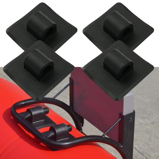 Suporte de Montagem para Motor de Barco Inflável - Conjunto com 4 Unidades em Borracha para Canoa e Caiaque