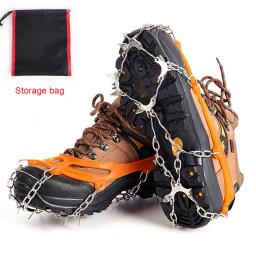 19 dentes escalada crampons tração grampos de aço inoxidável anti-deslizamento apertos sapatos de neve de gelo botas caminhadas acessórios - Image 6