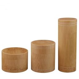 Caixa De Armazenamento De Bambu Artesanal, Vasilha De Chá, Selo De Tampa, Frascos De Armazenamento De Cozinha, Acessórios, Caixa De Especiarias, Organizador, Atacado - Image 5