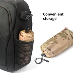 Capa de chuva dobrável camuflada para caminhadas, poncho portátil para homens, capa impermeável impermeável para chuva, turismo - Image 5