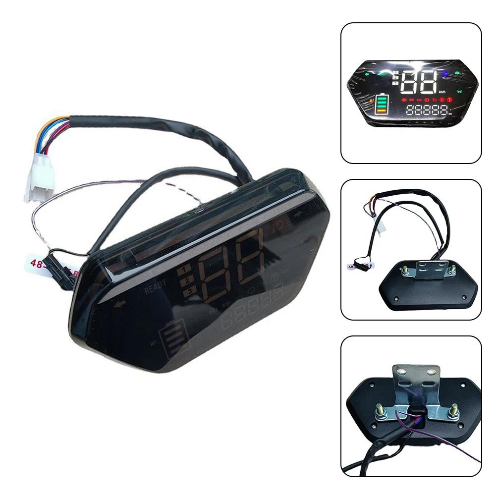 Painel de bicicleta elétrica com display LED, medidor universal, odômetro, velocímetro, scooter, scooter, DJI, 48V, 60V, 72V - Image 1
