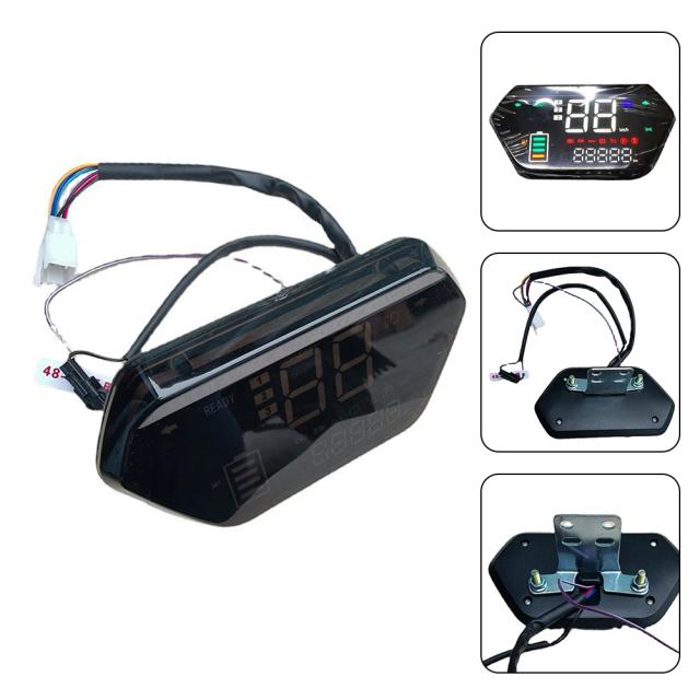 Painel Multifuncional para Bicicleta Elétrica: Display LED, Odômetro e Velocímetro para Scooters DJI 48V, 60V e 72V