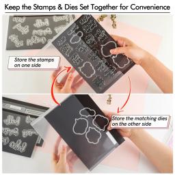 Folhas magnéticas fortes frente e verso, Envelopes De Armazenamento De Plástico, Caixa de armazenamento clara do ofício para armazenar Scrapbooking, Craft morre - Image 3