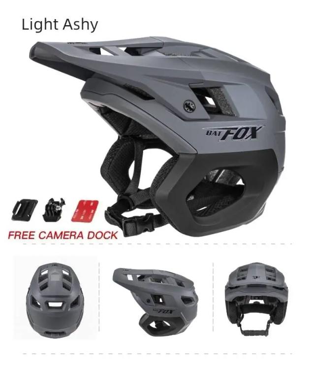 Capacete Batfox de Mountain Bike com Proteção de Orelha Integrada para Ciclismo, BMX e Off-Road - Novo Modelo 3/4