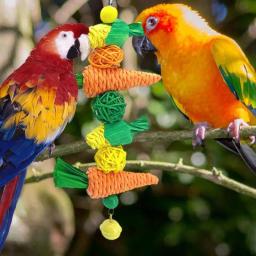 Pássaro brinquedos pendurado brinquedo gaiola de pássaro acessórios pássaro corda poleiro para conure cockatiel budgies pequeno a médio pássaros periquito brinquedo - Image 2