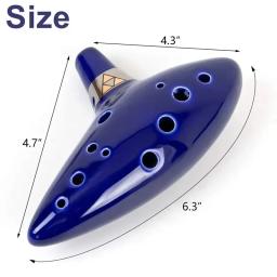 Cerâmica azul Ocarina flauta, instrumento musical, alto C lenda da flauta, inspirado do tempo, 12 buracos, novo, 1pc - Image 2