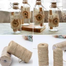 Corda de juta vintage natural para costura DIY, barbante de serapilheira, artesanato de fita, cânhamo, decoração de casamento, 30 m, 50 m, 300m - Image 5