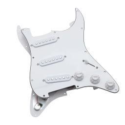 Top de guitarra elétrica com captadores, branco puro, triplo, material PVC, adequado para St Fd, acessórios de guitarra, 2 pcs - Image 6