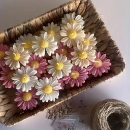 Silicone Vela e Molde De Gesso, 3D Margarida Flor, DIY Resina e Argila Artesanato Suprimentos, 1Pc - Image 5