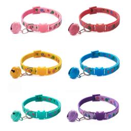 Coleira de gato pirulito com sinos grandes, ajustável, cores doces, para cachorro, gatinho, para cães pequenos e gatos, pet supplies - Image 1