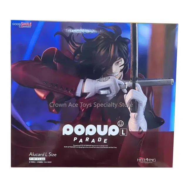 Figura de Ação Hellsing Alucard da Good Smile Company Pop Up Parade - Modelo Colecionável de 18,5 cm Perfeito para Presentes e Brinquedos Fashionáveis