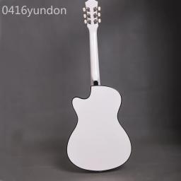 Kit de guitarra acústica de 38 polegadas, guitarra folk para iniciantes, crianças, 6 cordas, guitarra de viagem, preto, azul, branco, madeira, marrom, agt16 - Image 6