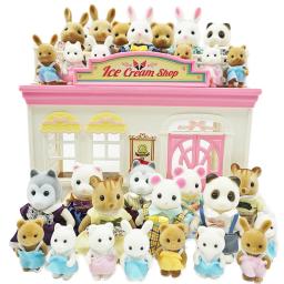 Dollhouse Miniature Furniture Pretend Play para Meninas, Floresta Família, Coelho, Pato, Rena, Bebê Animal, Sala de Estar, Presentes, Escala 1:12 - Image 2