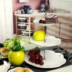 Bolo e Cupcake Plate Stand Rod, 3 Camadas, Suporte para Festa de Casamento, Bandeja De Sobremesa, Frutas e Sobremesas Prato, Stand Rod - Image 5