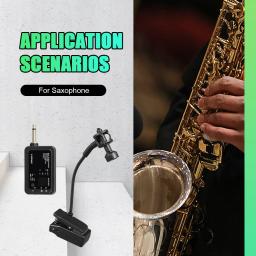 Microfone saxofone sem fio, Instrumento De Sopro, Forte Efeito De Gravação, Boa Qualidade De Som - Image 2