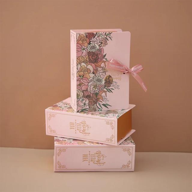 Caixa de Presente DIY Criativa com Fita para Baby Shower, Casamentos e Embalagens de Doces
