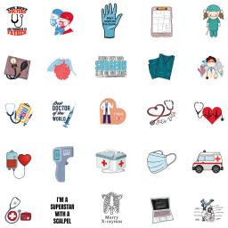 Desenhos animados Médico e Enfermeira Adesivos para Crianças, Decalques De Graffiti Impermeáveis, Bagagem, Laptop, Guitarra, Telefone, Garrafa De Água, Presente, 50Pcs - Image 6