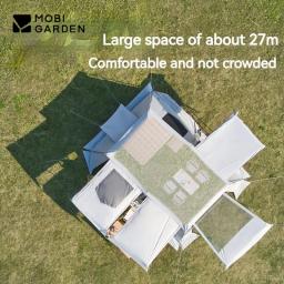 JARDIM MOBI-Barraca de acampamento automática à prova d'água, Revestimento Preto, Grande Espaço, 27 ㎡ Costagem, Tenda ao ar livre, 13 Protetor solar, Tenda UV, PU3000 - Image 2