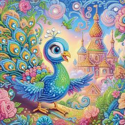 DIY Special Shape Diamond Painting Kits para Iniciantes, Beautiful Peacock, 5D Wall Decoration, Home Gift - Image 1
