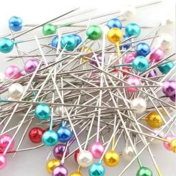 Pinos de costura multicoloridos para tecido, pino reto, cabeça de bola perolizada, bastão acolchoado, artesanato DIY, 400pcs - Image 5