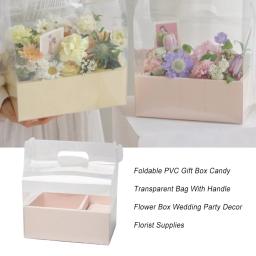 Caixa De Presente Do PVC, Saco Do Bolo, Caixas De Flores, Favor De Festa, Celebração De Noivado, Branco - Image 2