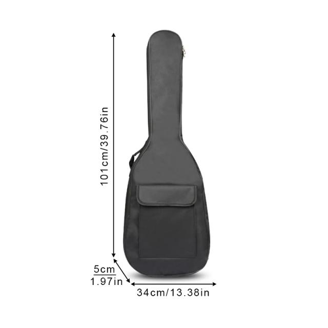 Mochila Impermeável para Guitarra Elétrica 40"/41" em Tecido Oxford com Alças Duplas e Algodão Acolchoado 600D