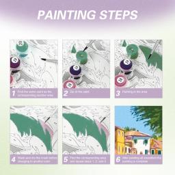 Sdoyuno kit de pintura por número vaso flor arte a óleo diy artesanato kit pintura tintas acrílicas moderna arte da parede marcadores cor decoração do quarto - Image 3