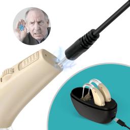 Aparelhos auditivos digitais recarregáveis para idosos - Cancelamento de ruído Volume de 5 níveis Som claro com estojo de carregamento - Image 4