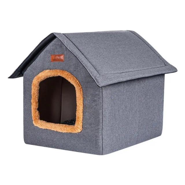 Casa Aquecida para Cães e Gatos - Abrigo ao Ar Livre em 3 Cores e Tamanhos M/L/XL para o Inverno