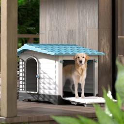 Fechado plástico filhote de cachorro canis lavável gatinho villa à prova de chuva protetor solar grande casa cães ao ar livre pátio gaiola do cão pet quarto suprimentos - Image 2