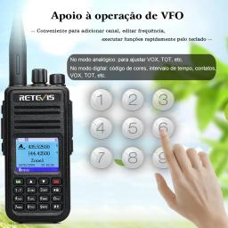 Retevis RT3S radio de comunicação DMR walkie talkie radio cominicador longo alcance FM portátil Digital rádio amador UHF VHF Profesional walkie talkies longa distância radioamador GPS APRS 5W - Image 3