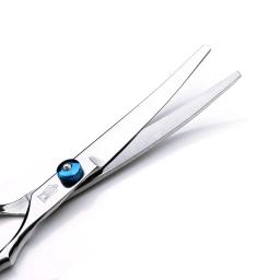 Curvo Pet Grooming Scissors, Para cima e para baixo, Sharp Animal Cat Hair Cut, Barber Cutting Tool com Safety Round Tip - Image 4