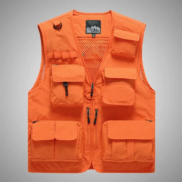 FGKKS Colete Masculino Malha Respirável Destacável para Montanhismo e Pesca