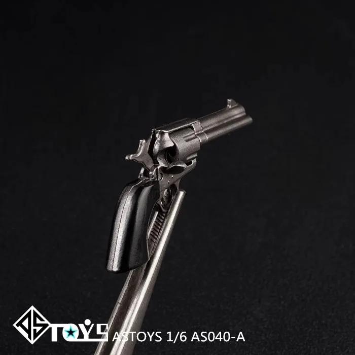 ASTOYS-Tricolor Oeste Cowboy Revólver Arma Toy Modelo, Action Figure Corpo, Escala 1:6, P18520, AS040, 12" - Image 1