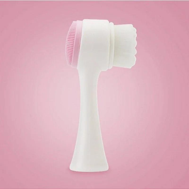 Limpador Facial De Silicone Bilateral, Massagem Manual, Cerdas Macias, Frente e verso, Escova 3D Face, Ferramentas De Limpeza - Image 1
