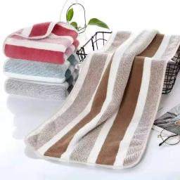 Listrado Padrão Toalha De Banho Set, Toalha De Mão Macia, Secagem Rápida, Toalhas Absorventes Para Banheiro - Image 3