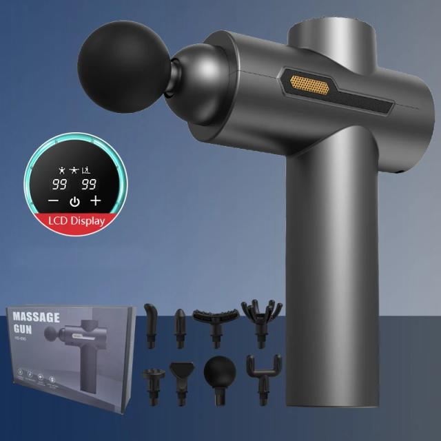 Massager Eléctrico Portátil para Alívio Muscular Profundo com 99 Velocidades Ajustáveis e Operação Silenciosa