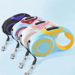 Trela De Cão De Nylon Durável Retrátil Automático, Cat Lead Estendendo, Filhote de Cachorro Andando e Correndo Tração Roleta, Cães Pequenos, 3m, 5m - Image 2