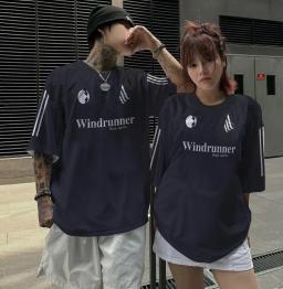 Unisex respirável treinamento uniforme escolar, camisa oversize para homens e mulheres, Rugby Basketball Wear, moda basquete, atacado, casual roupas esportivas - Image 3