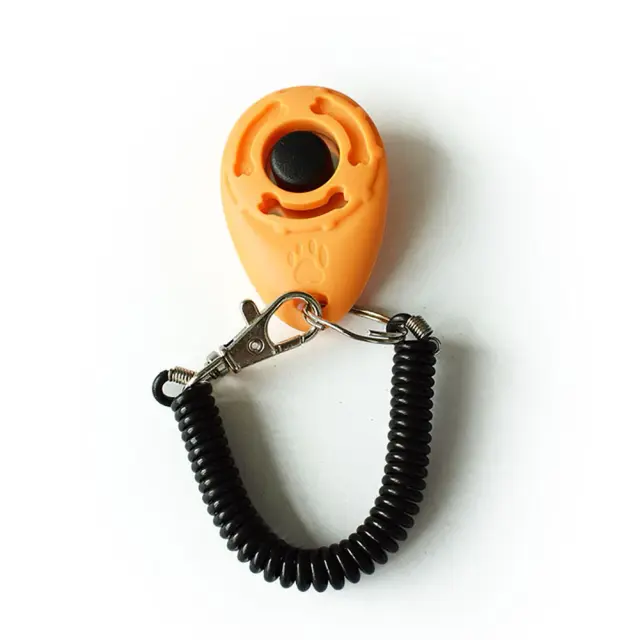 Treinamento de Cães com Clicker: Pet Trainer com Som Ajustável, Chave de Corrente e Alça de Pulso para Gatos e Cães