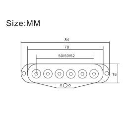 Captador de guitarra elétrica Single Coil para guitarra ST, ímã Cerêmico, pescoço, meio, ponte, preto Acessórios - Image 6