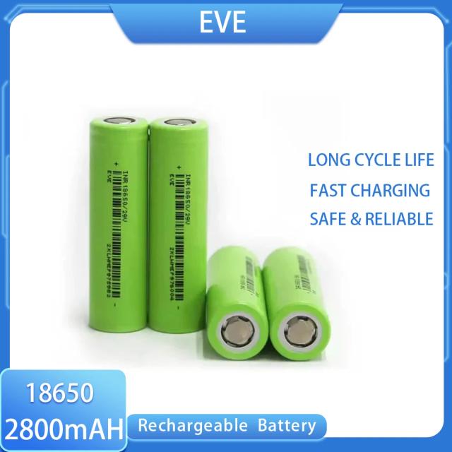 EVE 18650 29V 2850mah 3.6V INR Bateria Lanterna Baterias Recarregáveis